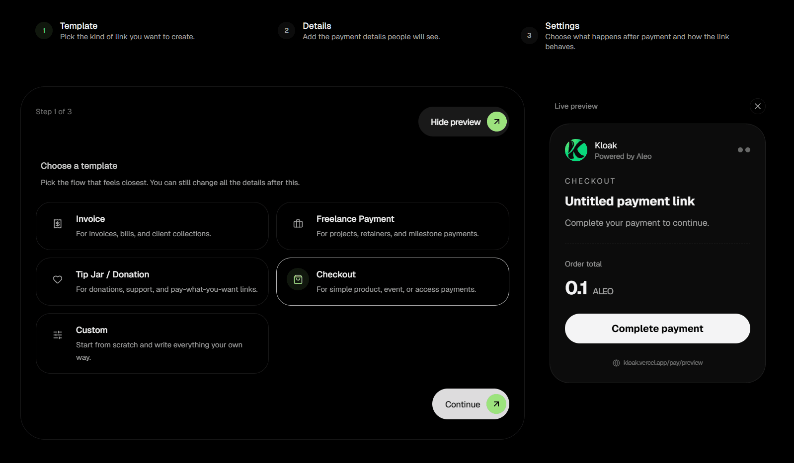 Request step preview